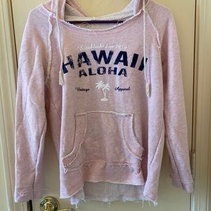 light pink Hawaii sweatshirt